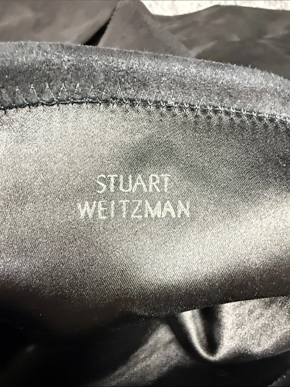 Stuart Weitzman Black Over-the-Knee Suedeover Boots with Tie Detail